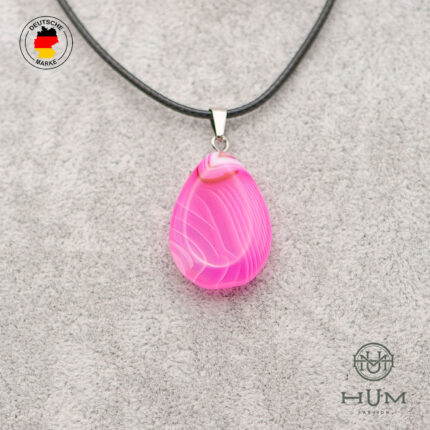 Rosa Achat Edelstein Halskette